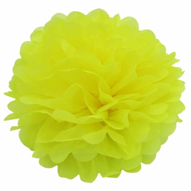 10pcs yellow Pom Poms Tissue Paper Flower Ball Easter Decoration -  AliExpress